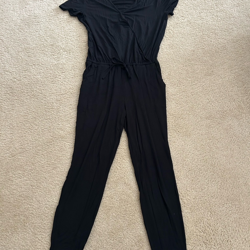 Grace & Lace Black Jumpsuit with Elastic Waist